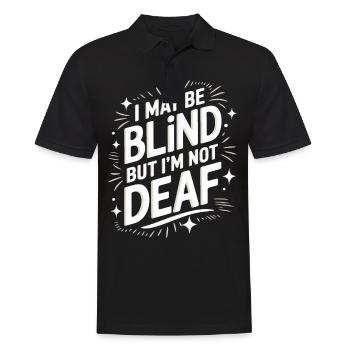 Blinde Blindheit Sehbehinderte Menschen - Männer Poloshirt - Schwarz - Vorne - Kai (181cm)