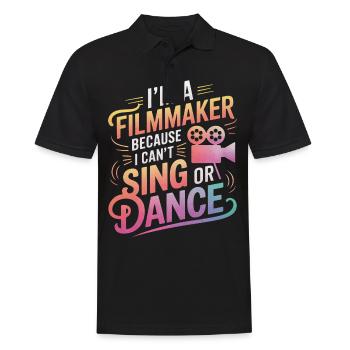 Filmmaker Film Director Cinematographer Film - Men's Polo Shirt - black - Front - Kai (181cm)