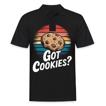 Cookies Cookie Keks Kekse Schokolade - Männer Poloshirt - Schwarz - Vorne - Kai (181cm)