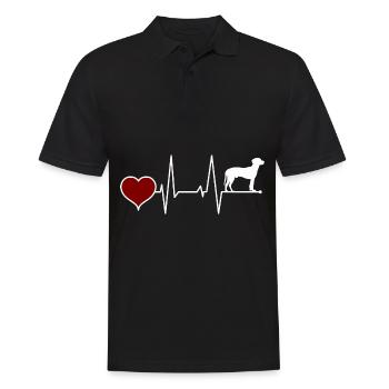 BGS Hund Herzschlag - Männer Poloshirt - Schwarz - Vorne - Kai (181cm)