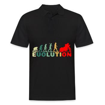Speedway Motorcycle Racer Evolution Retro - Men's Polo Shirt - black - Front - Kai (181cm)