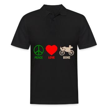 Roue couchée Vélo Love Love De La Paix - Polo Homme - noir - Devant - Kai (181cm)