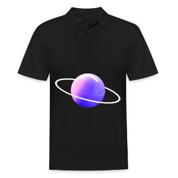 Weltall Universum Orbit Astronaut Planet space - Männer Poloshirt - Schwarz - Vorne - Kai (181cm)
