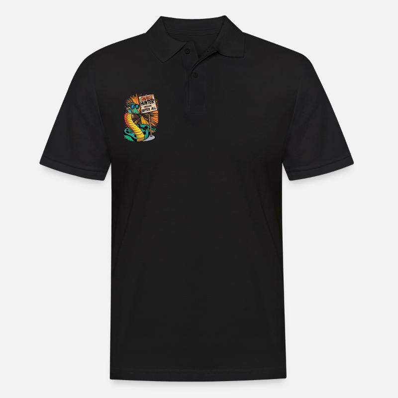 Coole Schlange - Männer Poloshirt - Schwarz