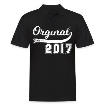 Vintage Original since 2017 Birthday Retro - Men's Polo Shirt - black - Front - Kai (181cm)
