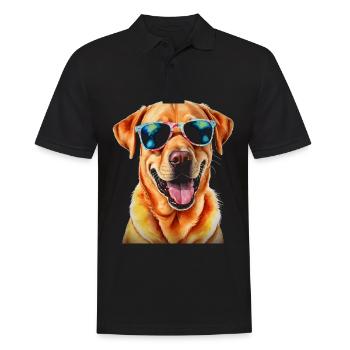 Lunettes de soleil Labrador Retriever Dog Design Print - Polo Homme - noir - Devant - Kai (181cm)