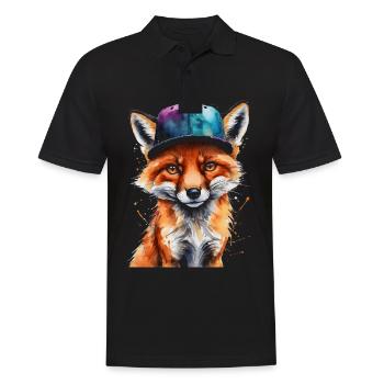 Casquette Fox Snapback Cool Animal Design Print - Polo Homme - noir - Devant - Kai (181cm)