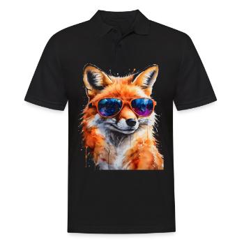 Lunettes de soleil renard imprimé imprimé animal coloré - Polo Homme - noir - Devant - Kai (181cm)