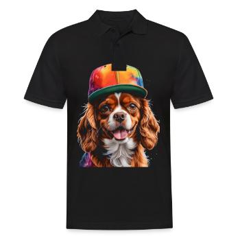 Cavalier King Charles Spaniel Snapback Cap Chien - Polo Homme - noir - Devant - Kai (181cm)