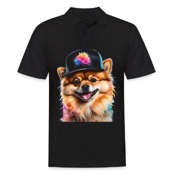 Loulou de Poméranie Casquette Snapback Chien Imprimé - Polo Homme - noir - Devant - Kai (181cm)