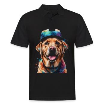 Labrador Retriever Snapback Cap Chien Design Print - Polo Homme - noir - Devant - Kai (181cm)