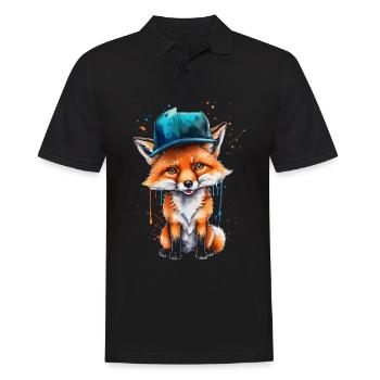 Casquette Fox Snapback Cool Animal Design Print - Polo Homme - noir - Devant - Kai (181cm)