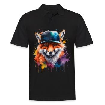 Casquette Fox Snapback Cool Animal Design Print - Polo Homme - noir - Devant - Kai (181cm)