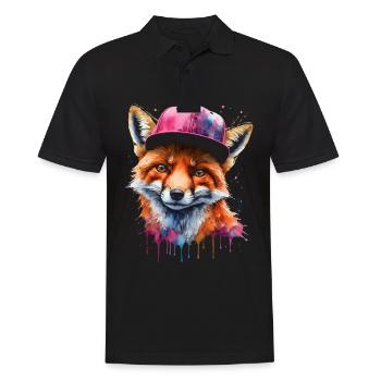 Casquette Fox Snapback Cool Animal Design Print - Polo Homme - noir - Devant - Kai (181cm)