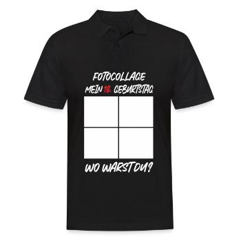 Anniversaire de 18 ans Où étais-tu ? - Polo Homme - noir - Devant - Kai (181cm)