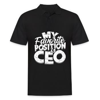Managing Director Chef Gift Gift Idea Work - Men's Polo Shirt - black - Front - Kai (181cm)