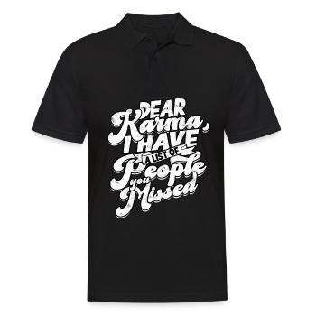 Karma Meditation Fate Gift Idea Gift S - Men's Polo Shirt - black - Front - Kai (181cm)