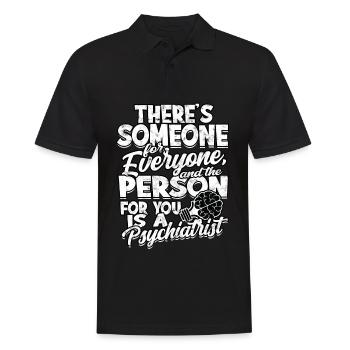 psychiatrist gift therapy gift idea psycholo - Men's Polo Shirt - black - Front - Kai (181cm)