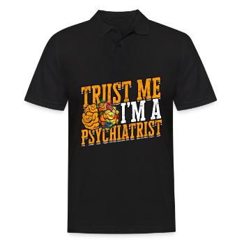 psychiater geschenk therapie geschenkidee psycholo - Männer Poloshirt - Schwarz - Vorne - Kai (181cm)