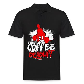 kreuzheben fitlochlochness deadlift gym - Männer Poloshirt - Schwarz - Vorne - Kai (181cm)