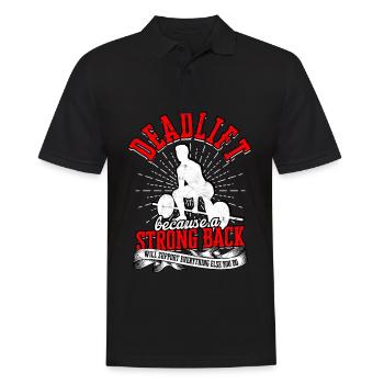 kreuzheben fitlochlochness deadlift gym - Männer Poloshirt - Schwarz - Vorne - Kai (181cm)