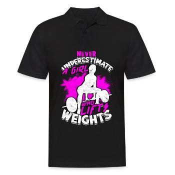 kreuzheben fitlochlochness deadlift gym - Männer Poloshirt - Schwarz - Vorne - Kai (181cm)