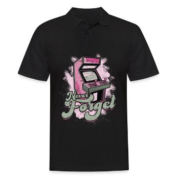 Retro Gamer Video Games Arcade Gaming Pinball Game - Men's Polo Shirt - black - Front - Kai (181cm)