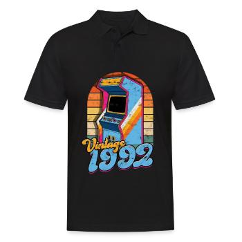 Retro Gamer Video Games Arcade Gaming Pinball Spike - Men's Polo Shirt - black - Front - Kai (181cm)