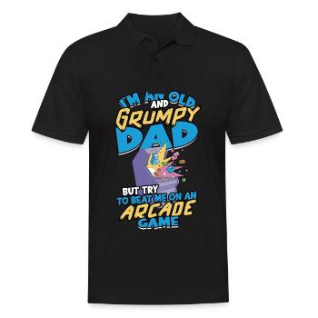 Retro Gamer Video Games Arcade Gaming Pinball Spike - Men's Polo Shirt - black - Front - Kai (181cm)
