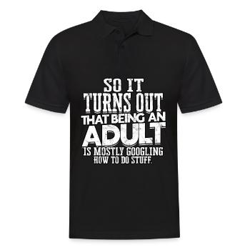 adult humor adult gift birthday ges - Men's Polo Shirt - black - Front - Kai (181cm)