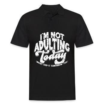 adult humor adult gift birthday ges - Men's Polo Shirt - black - Front - Kai (181cm)
