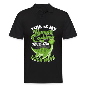lochlochlochness geschenkidee geschenk - Männer Poloshirt - Schwarz - Vorne - Kai (181cm)