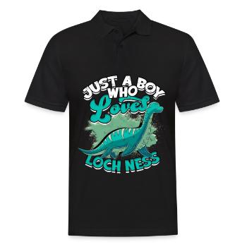 lochlochlochness geschenkidee geschenk - Männer Poloshirt - Schwarz - Vorne - Kai (181cm)