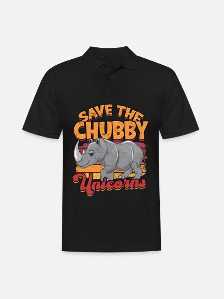 nashorn afrika geschenk safari geschenkidee rhino - Männer Poloshirt - Schwarz