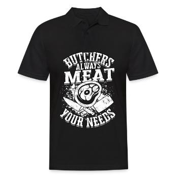 Butcher's meat You need meat cutter boss - Men's Polo Shirt - black - Front - Kai (181cm)