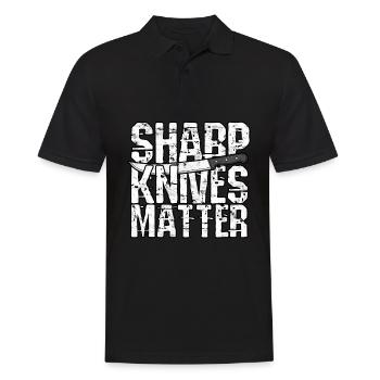 Sharp Knees Matter Butcher Meat Cutter - Polo Homme - noir - Devant - Kai (181cm)