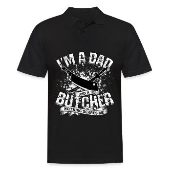 Je suis un père boucher boucher patron - Polo Homme - noir - Devant - Kai (181cm)