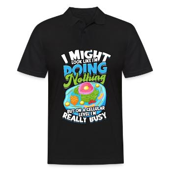 Ich könnte biologische Wissenschaftszellbiologe - Männer Poloshirt - Schwarz - Vorne - Kai (181cm)