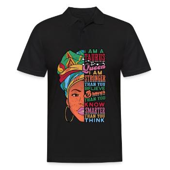 Black Bull Queen April Zodiac Astrology - Men's Polo Shirt - black - Front - Kai (181cm)