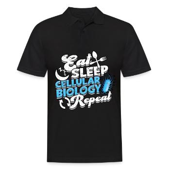 Biologie cellulaire du sommeil -Biologiste scientifique manger - Polo Homme - noir - Devant - Kai (181cm)