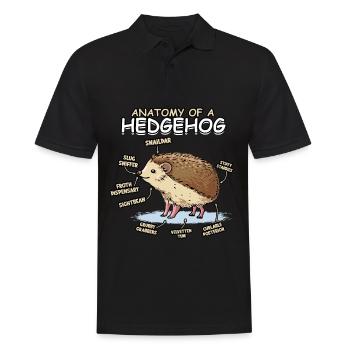 Igelbesitzer Hedgehogs Liebhaber niedlicher Tier - Männer Poloshirt - Schwarz - Vorne - Kai (181cm)