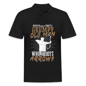 Bogenschießen Pfeil Hunter Bögen Jagd Bogenschütze - Männer Poloshirt - Schwarz - Vorne - Kai (181cm)