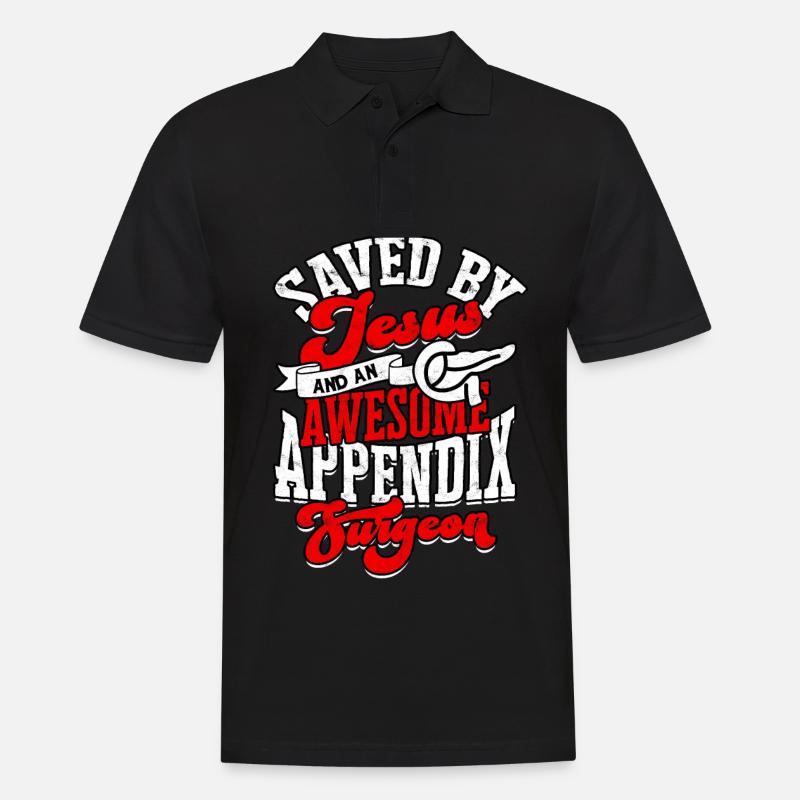 Anhang Operation Appendektomie Entfernung - Männer Poloshirt - Schwarz