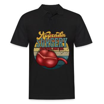 Appendix Operation Appendectomy Removal - Men's Polo Shirt - black - Front - Kai (181cm)