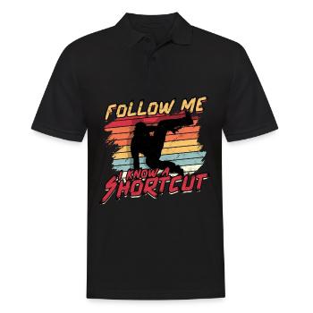 Parkour Freerunning Runner Back Flip Jumping - Polo Homme - noir - Devant - Kai (181cm)