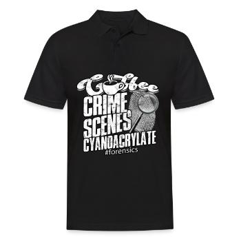 Forensic Science Detective True Crime Investigator - Men's Polo Shirt - black - Front - Kai (181cm)