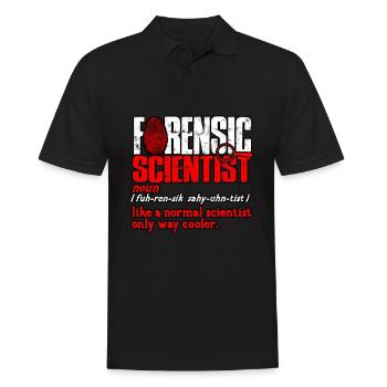Forensic Science Detective True Crime Investigator - Men's Polo Shirt - black - Front - Kai (181cm)