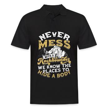 Rockhounder Rockhounding Géologue Rockhound Rockhound - Polo Homme - noir - Devant - Kai (181cm)