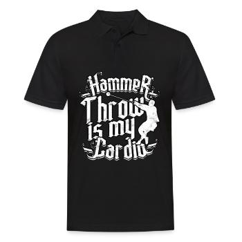 Hammer werfen Strecke und Feldgeschmack Wurf - Männer Poloshirt - Schwarz - Vorne - Kai (181cm)