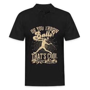 Speer wirft Leichtathletikwerke - Männer Poloshirt - Schwarz - Vorne - Kai (181cm)
